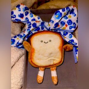 Mr. Toasty Coin Purse with Blue Floral Twilly. New!